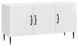 TV szekrény Magasfényű Fehér 99 x 34,5 x 50 cm Szerelt Fa