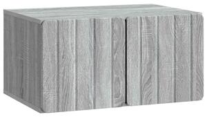 Fali TV szekrény Szürke Sonoma 59,5 x 41 x 30 cm Szerelt Fa