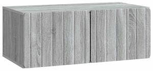 Fali TV szekrény Szürke Sonoma 78,5 x 41 x 30 cm Szerelt Fa