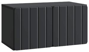 Fali TV szekrény Fekete 59,5 x 31 x 30 cm Szerelt Fa