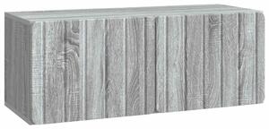 Fali TV szekrény Szürke Sonoma 78,5 x 31 x 30 cm Szerelt Fa