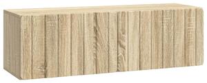 Fali TV szekrény Sonoma Tölgy 98 x 31 x 30 cm Szerelt Fa