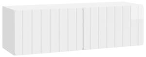 Fali TV szekrény Magasfényű Fehér 98 x 31 x 30 cm Szerelt Fa