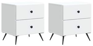 Éjjeliszekrény 2 pcs Fehér 43 x 34,5 x 47,5 cm Szerelt Fa