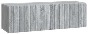 Fali TV szekrény Szürke Sonoma 98 x 31 x 30 cm Szerelt Fa