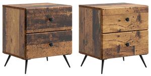 Éjjeliszekrény 2 pcs Antik Fa 43 x 34,5 x 47,5 cm Szerelt Fa