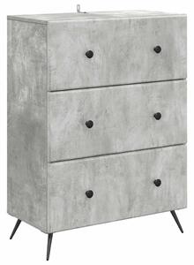 Fiókos szekrény Betonszürke 66 x 34,5 x 90 cm Szerelt Fa