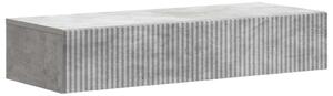 Fali oldaltábla Betonszürke 87,5 x 34,5 x 17 cm Szerelt Fa