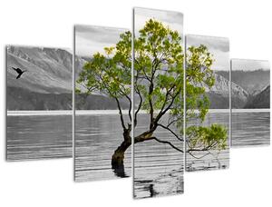 Fa képe a tó közepén (150x105 cm)