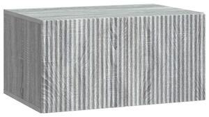Fali TV szekrény Szürke Sonoma 59,5 x 41 x 30 cm Szerelt Fa