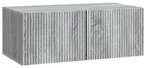 Fali TV szekrény Szürke Sonoma 78,5 x 41 x 30 cm Szerelt Fa