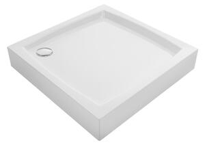 LAVEO DESNA akril fehér zuhanytálca, 80 cm, magasság: 16 cm, mélység: 5 cm