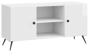 TV szekrény Magasfényű Fehér 102 x 34,5 x 50 cm Szerelt Fa