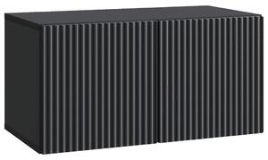 Fali TV szekrény Fekete 59,5 x 31 x 30 cm Szerelt Fa