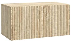 Fali TV szekrény Sonoma Tölgy 59,5 x 31 x 30 cm Szerelt Fa