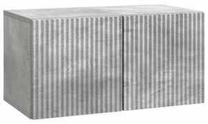 Fali TV szekrény Betonszürke 59,5 x 31 x 30 cm Szerelt Fa