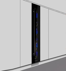 Pando PVZB 15-9XL-W Borhűtő - pult alá építhető, 15 cm, inox, balos, fehér LED világítás