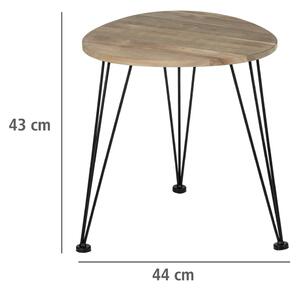 Tárolóasztal akácfa asztallappal 44x44 cm Acacia – Wenko