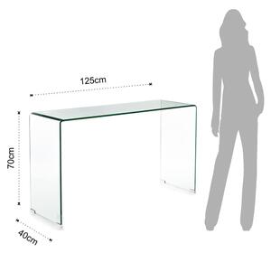 Üveg konzolasztal 40x125 cm Bridge – Tomasucci
