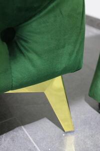 Zöld bársony 3személyes LUSSY ülőke 215cm
