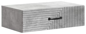 Fali oldaltábla Betonszürke 59 x 34,5 x 17 cm Szerelt Fa