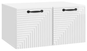 Fali TV szekrény Magasfényű Fehér 59,5 x 41 x 30 cm Szerelt Fa