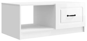 Dohányzóasztal Magasfényű Fehér 90 x 50 x 37 cm Szerelt Fa