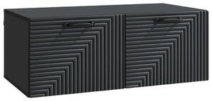 Fali TV szekrény Fekete 78,5 x 41 x 30 cm Szerelt Fa