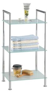 Ezüstszínű üveg fürdőszobai polcos állvány 37x71 cm Style – Wenko