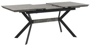 Bővíthető Betonhatású És Fekete Ipari Stílusú Étkezőasztal 140/180 x 80 cm BENSON