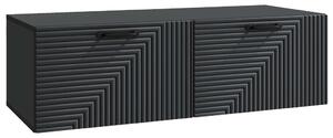 Fali TV szekrény Fekete 98 x 41 x 30 cm Szerelt Fa