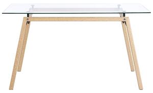 Étkezőasztal Üveg Asztallappal 140 x 80 cm KAMINA
