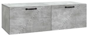 Fali TV szekrény Betonszürke 98 x 41 x 30 cm Szerelt Fa