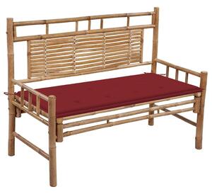 Bambusz kerti pad párnával 120 cm