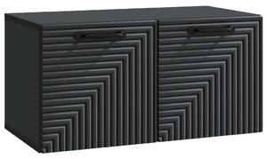 Fali TV szekrény Fekete 59,5 x 31 x 30 cm Szerelt Fa
