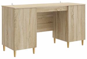 Asztal polcokkal Sonoma Tölgy 142,5 x 50 x 75 cm Szerelt Fa