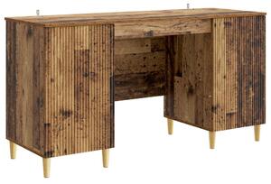 Asztal polcokkal ajtóval Antik Fa 142,5 x 50 x 75 cm Szerelt Fa