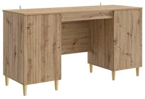 Asztal polcokkal Kézműves Tölgy 142,5 x 50 x 75 cm Szerelt Fa