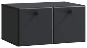 Fali TV szekrény 59,5 x 41 x 30 cm Fekete Szerelt Fa