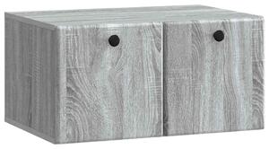 Fali TV szekrény 59,5 x 41 x 30 cm Szürke Sonoma Szerelt Fa