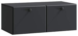 Fali TV szekrény 78,5 x 41 x 30 cm Fekete Szerelt Fa