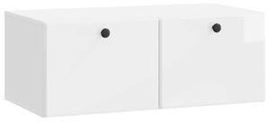 Fali TV szekrény 78,5 x 41 x 30 cm Magasfényű Fehér Szerelt Fa