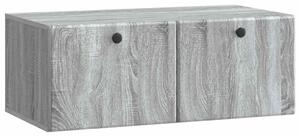 Fali TV szekrény 78,5 x 41 x 30 cm Szürke Sonoma Szerelt Fa