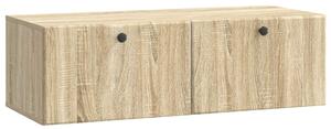 Fali TV szekrény 98 x 41 x 30 cm Sonoma Tölgy Szerelt Fa