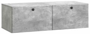 Fali TV szekrény 98 x 41 x 30 cm Betonszürke Szerelt Fa