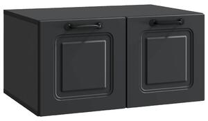 Fali TV szekrény Fekete 59,5 x 41 x 30 cm Szerelt Fa