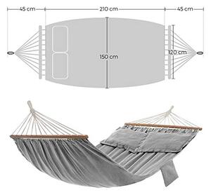 Függőágy, Songmics, szürke, 210x150 cm