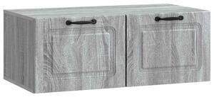 Fali TV szekrény Szürke Sonoma 78,5 x 41 x 30 cm Szerelt Fa