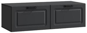 Fali TV szekrény Fekete 98 x 41 x 30 cm Szerelt Fa