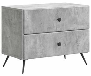 Éjjeliszekrény Betonszürke 62 x 34,5 x 47,5 cm Szerelt Fa